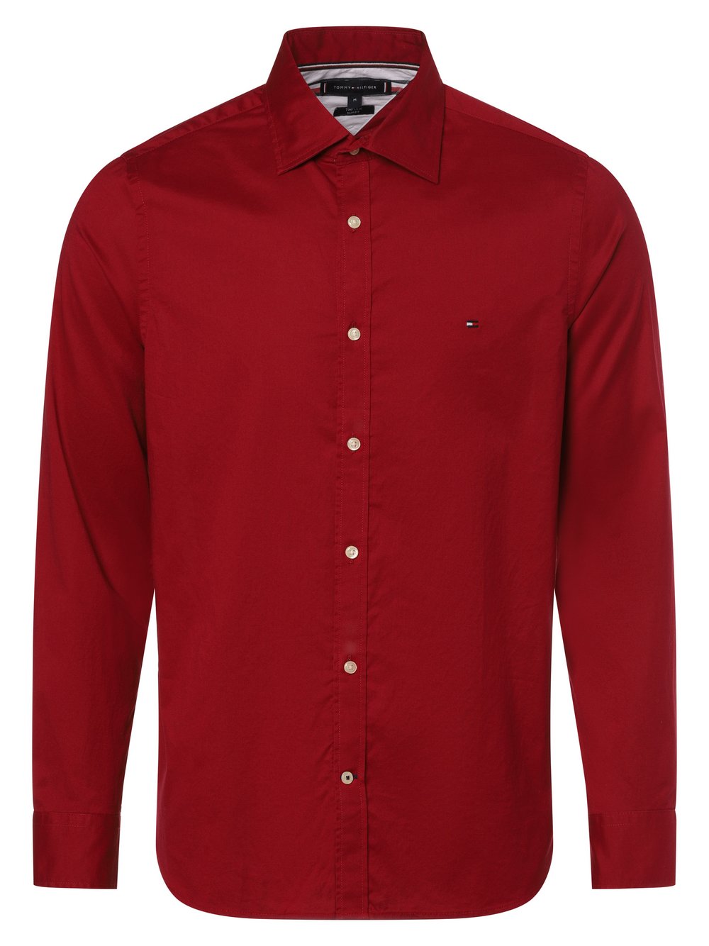 Tommy Hilfiger Koszula męska Mężczyźni Slim Fit Bawełna czerwony jednolity, M