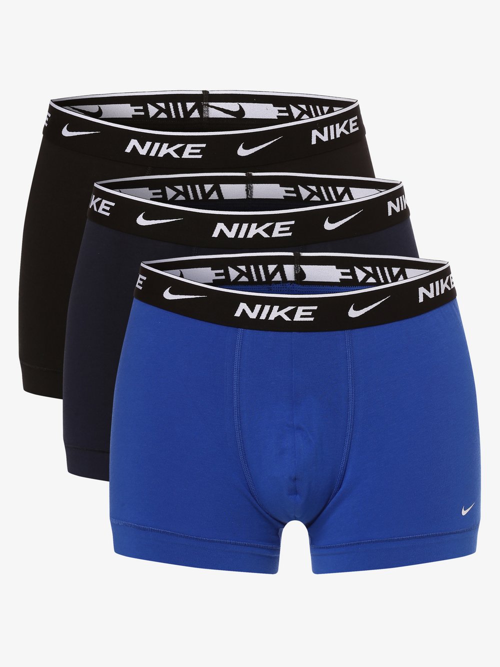 Nike Obcisłe bokserki pakowane po 3 szt. Mężczyźni Bawełna niebieski|czarny|wielokolorowy jednolity, S