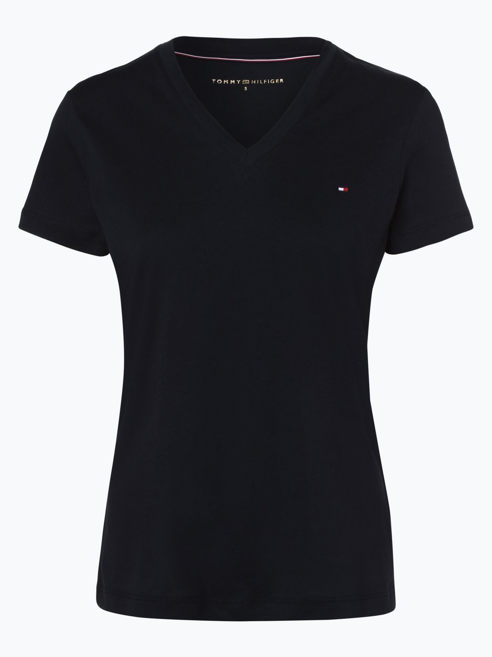 Tommy Hilfiger T-shirt damski Kobiety Bawełna niebieski jednolity, XS