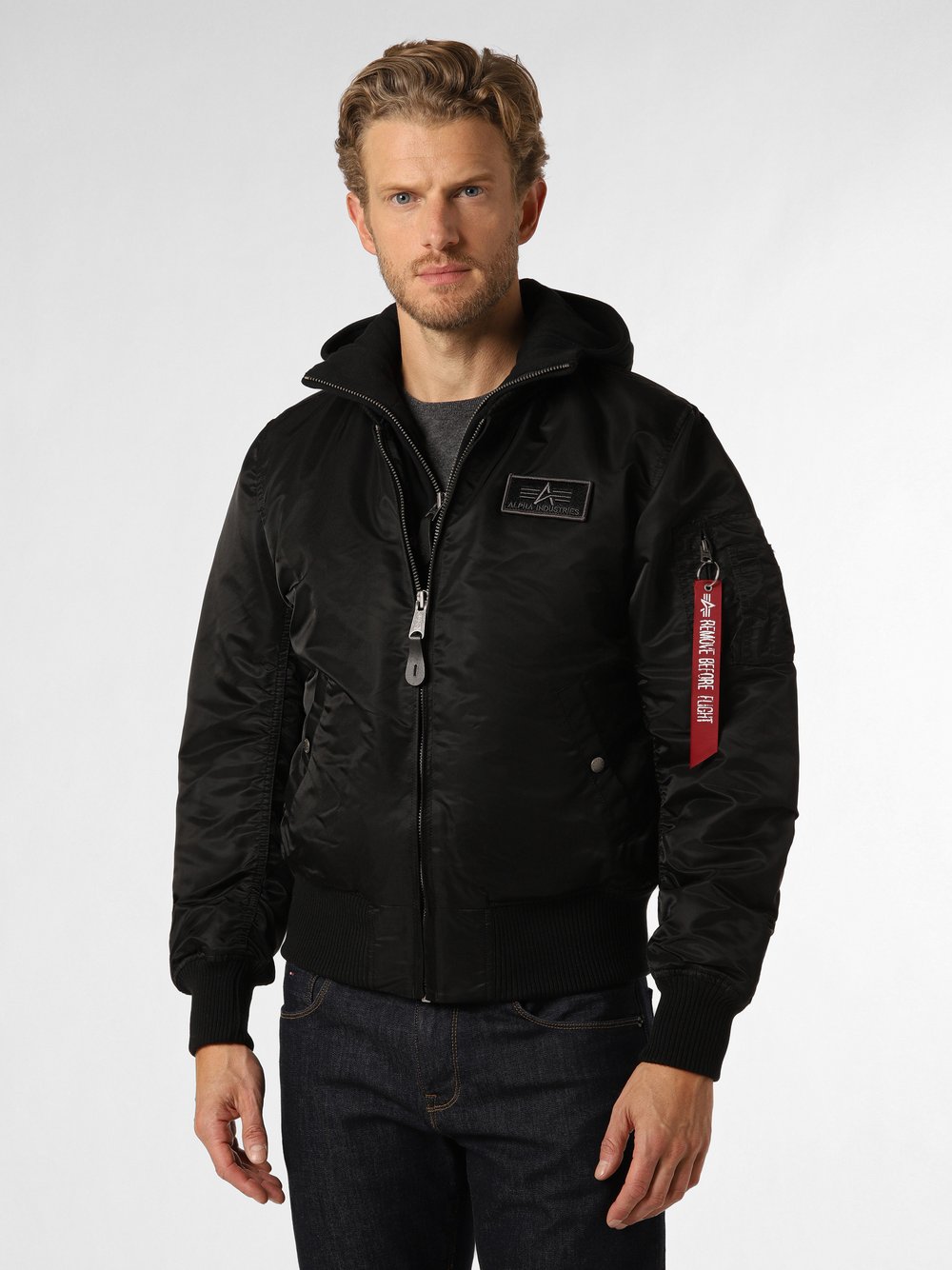 Alpha Industries Kurtka męska Mężczyźni Sztuczne włókno czarny jednolity, S