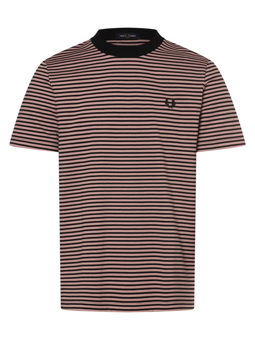 Fred Perry Koszulka męska Mężczyźni Bawełna różowy|czarny w paski, S