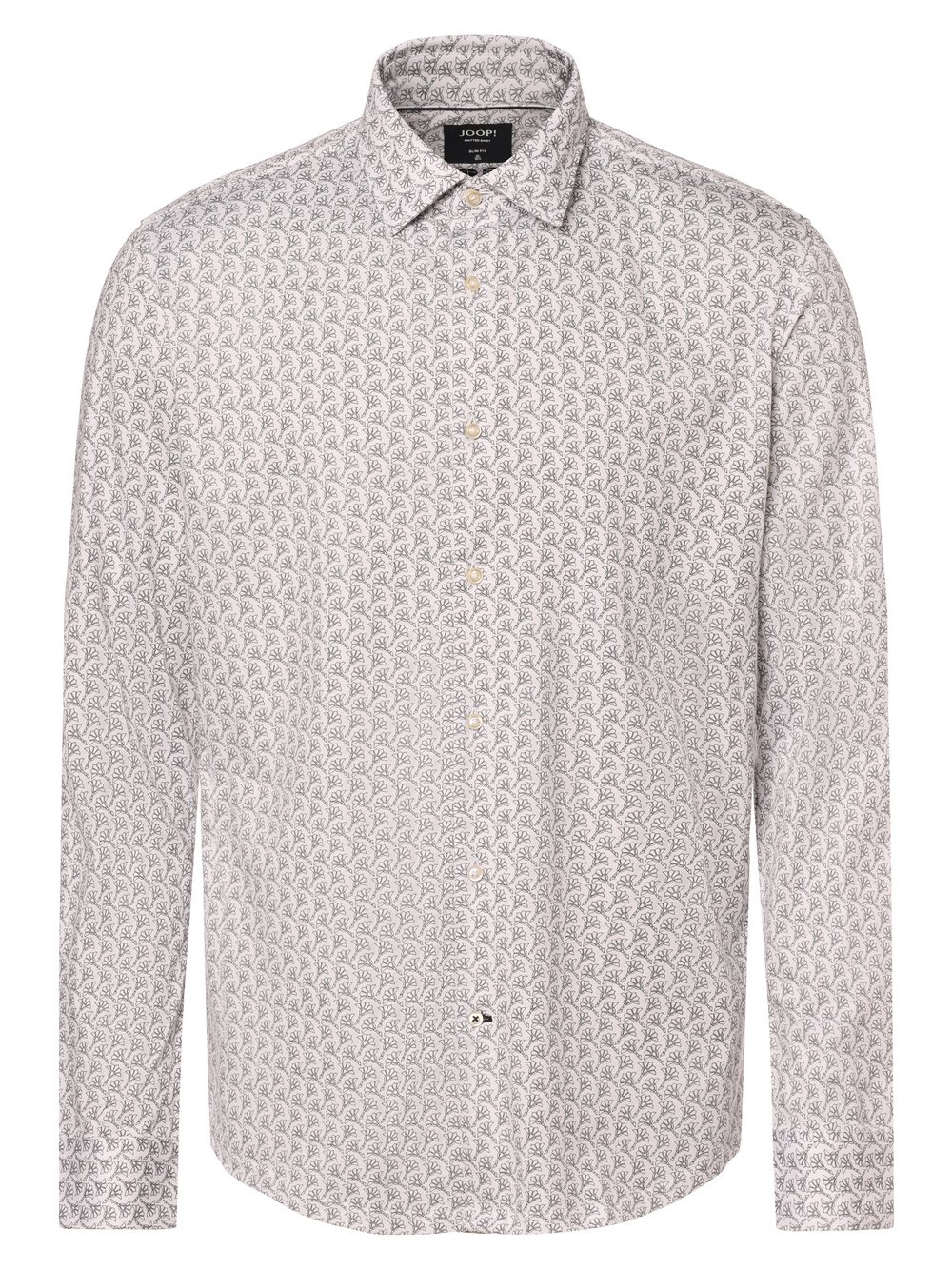 JOOP! Koszula męska Mężczyźni Slim Fit Bawełna biały wzorzysty, 38