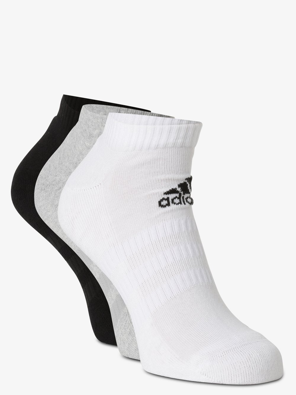 adidas Performance Skarpety pakowane po 3 szt. Mężczyźni drobna dzianina szary|czarny|biały|wielokolorowy jednolity, M
