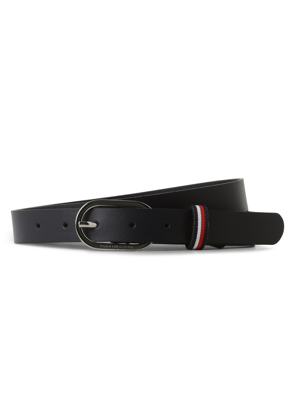 Tommy Hilfiger Damski pasek skórzany Kobiety skóra niebieski jednolity, 75