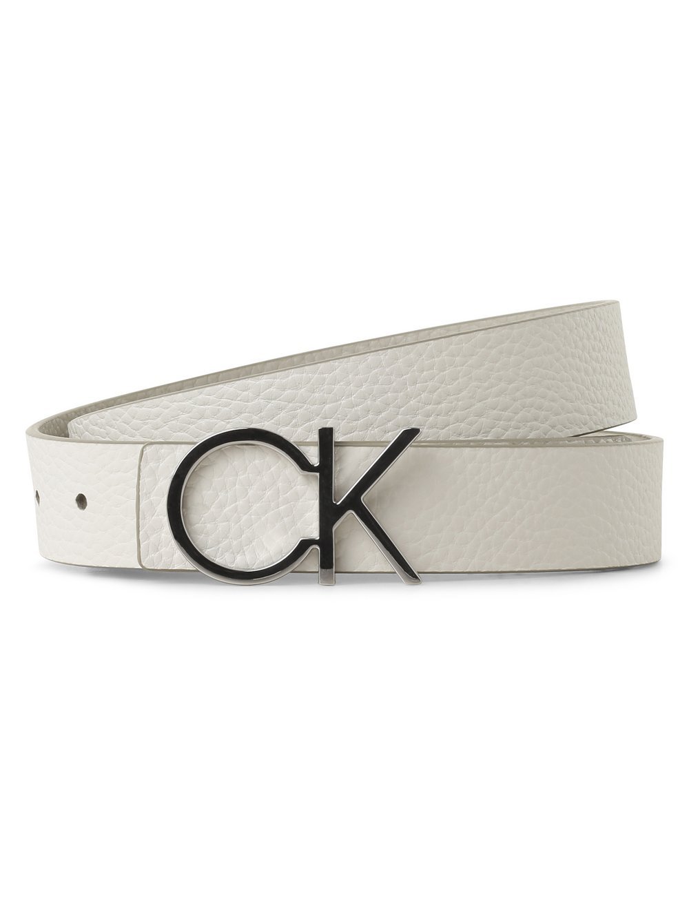 Calvin Klein Damski pasek skórzany Kobiety skóra biały jednolity, 75