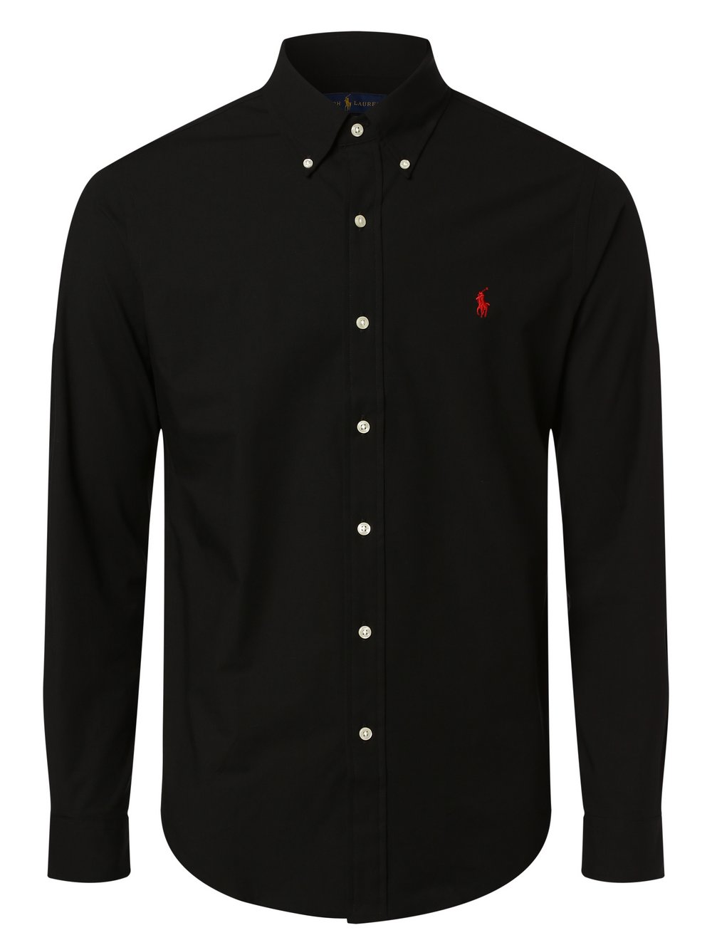 Polo Ralph Lauren Koszula męska Mężczyźni Modern Fit Bawełna czarny jednolity button down, M