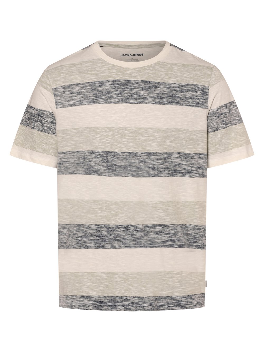 Jack & Jones Koszulka męska - JJCoast Mężczyźni Bawełna niebieski|zielony|biały w paski, S