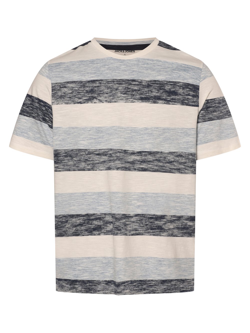 Jack & Jones Koszulka męska - JJCoast Mężczyźni Bawełna niebieski|biały w paski, M