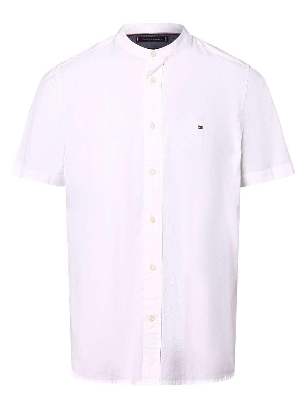 Tommy Hilfiger Koszula męska Mężczyźni Regular Fit Bawełna biały jednolity, M