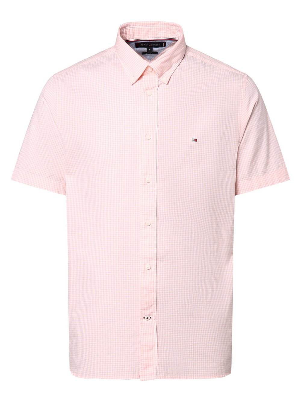 Tommy Hilfiger Koszula męska Mężczyźni Regular Fit Bawełna różowy|biały w kratkę, M