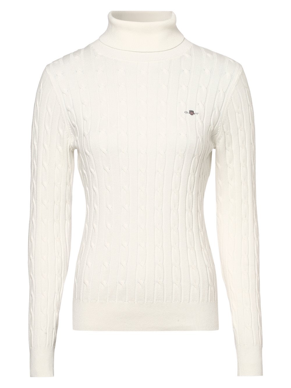 Gant Sweter damski Kobiety Bawełna biały jednolity, S