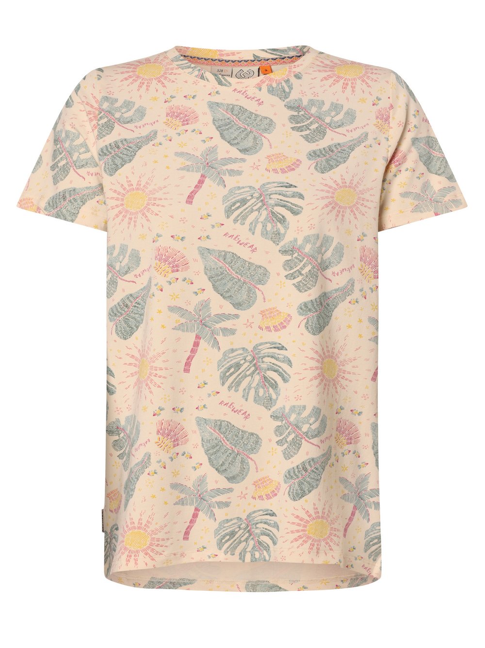 Ragwear Koszulka damska - Adori Kobiety Bawełna beżowy wzorzysty, XS
