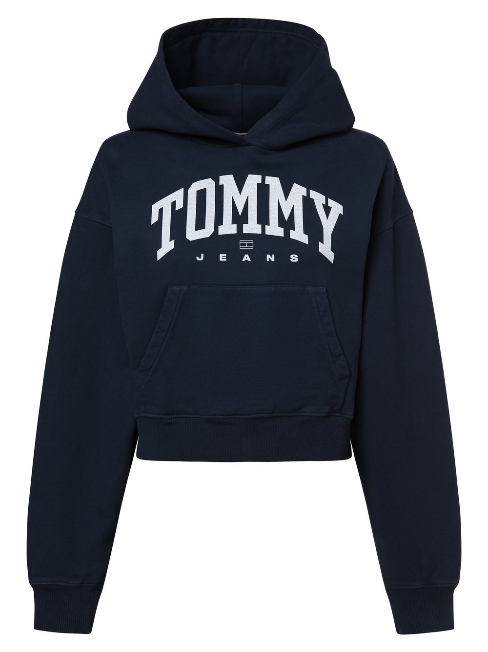 Tommy Jeans Damski sweter z kapturem Kobiety Bawełna niebieski nadruk, S