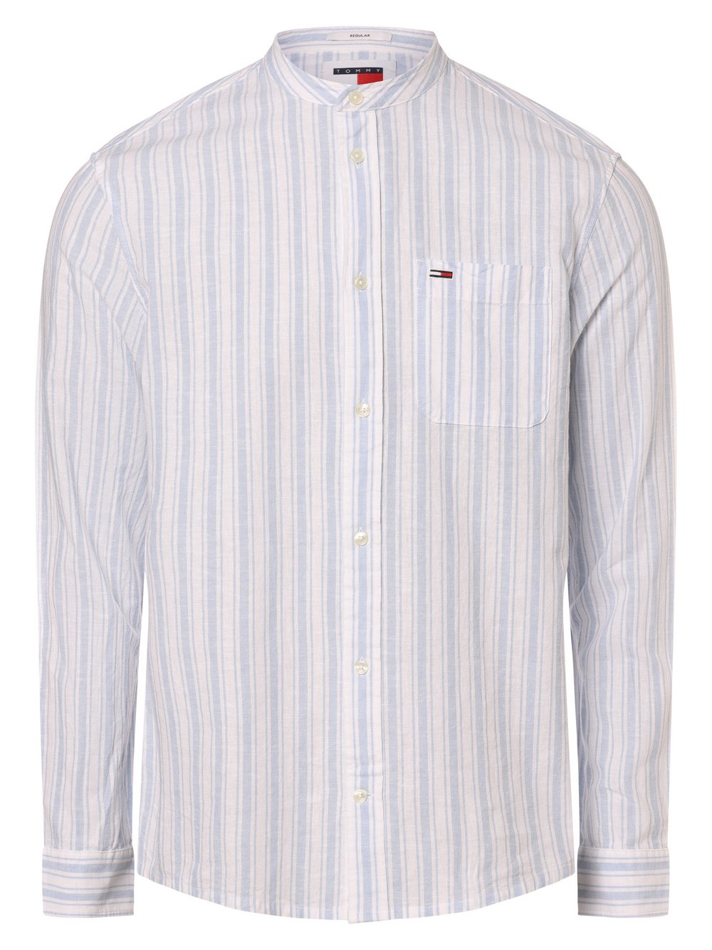 Tommy Jeans Koszula męska Mężczyźni Regular Fit Bawełna niebieski|biały w paski, M