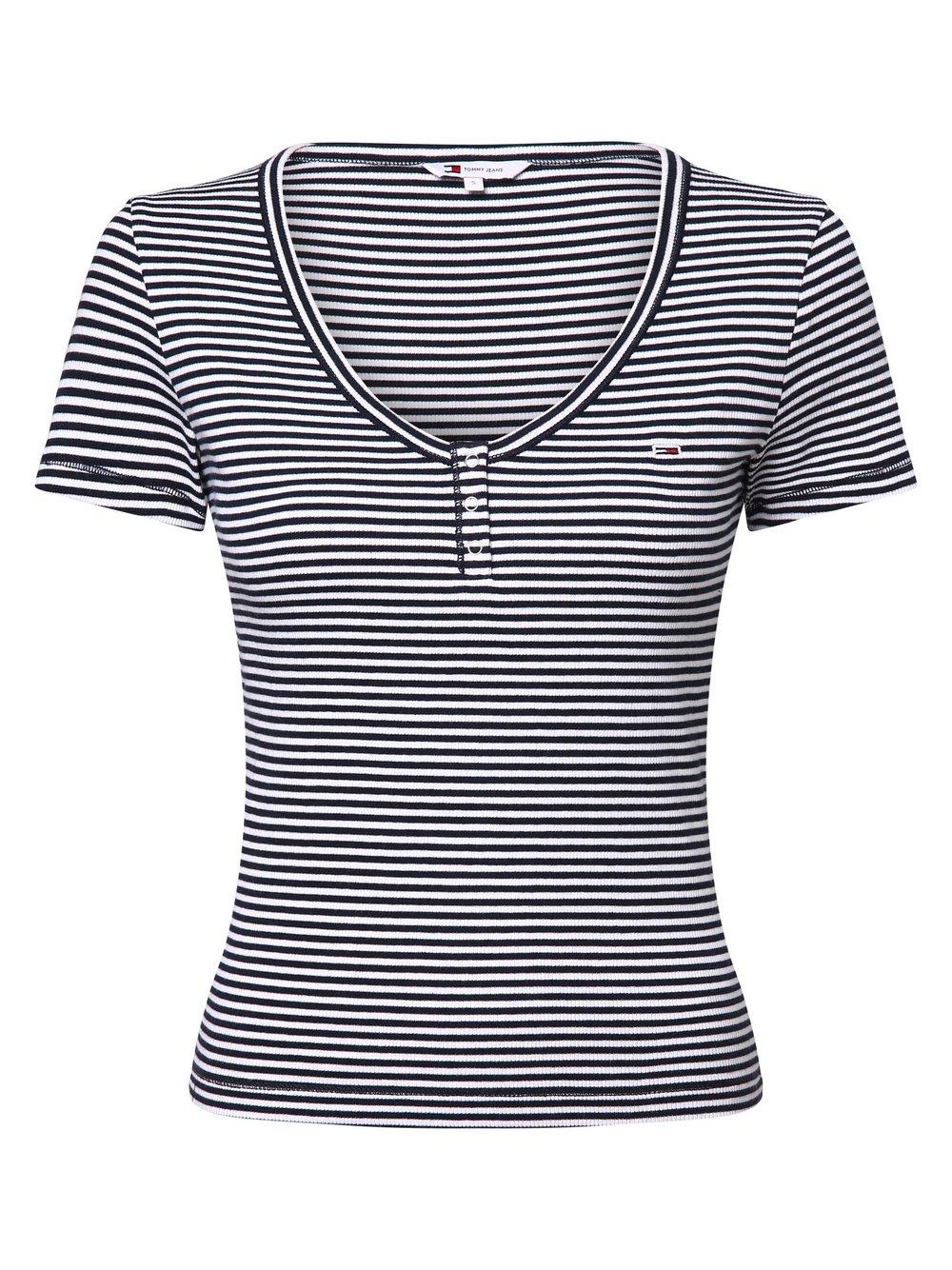 Tommy Jeans Koszulka damska Kobiety Bawełna niebieski|biały w paski, S
