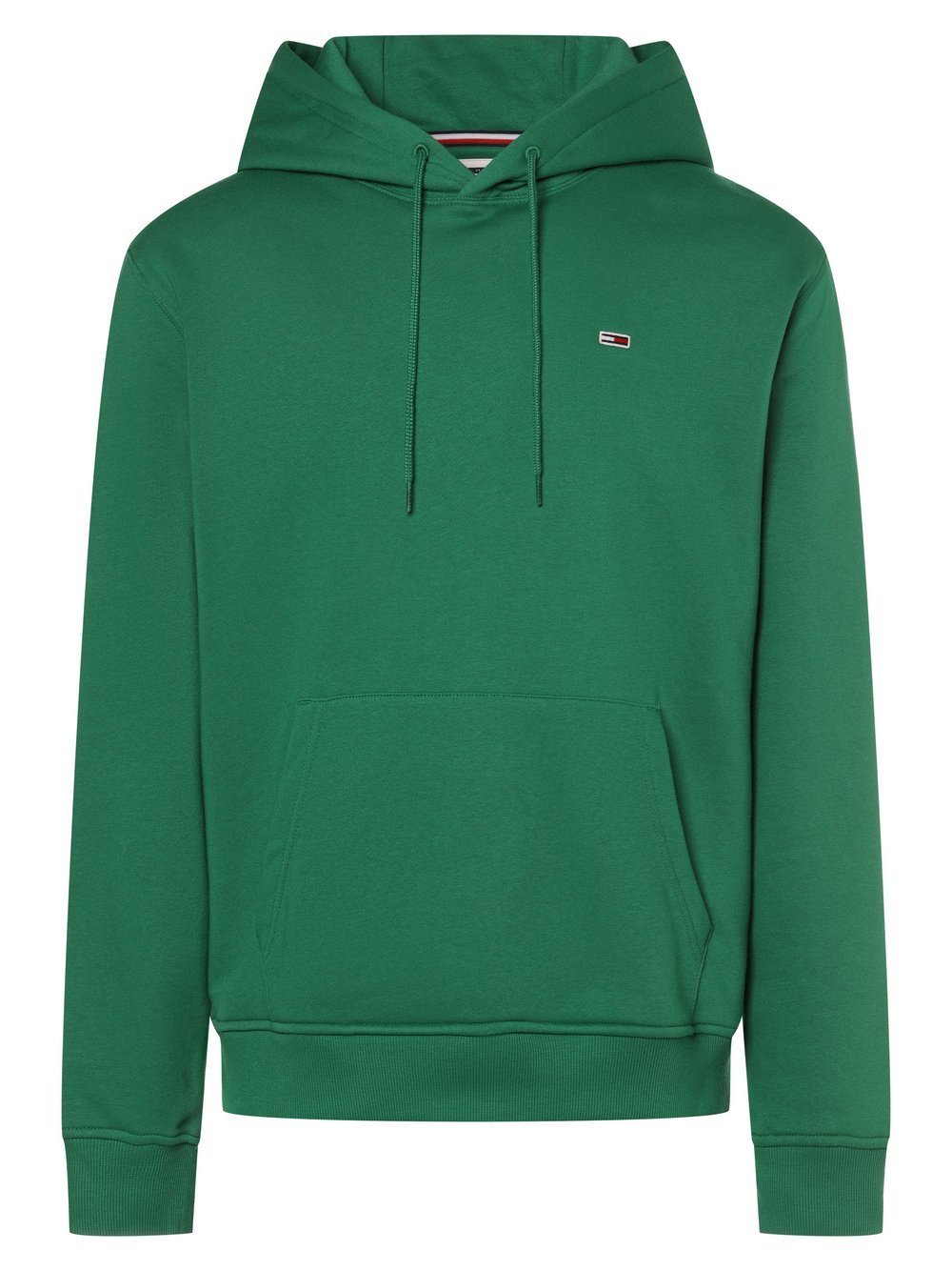 Tommy Jeans Męski sweter z kapturem Mężczyźni zielony jednolity, S