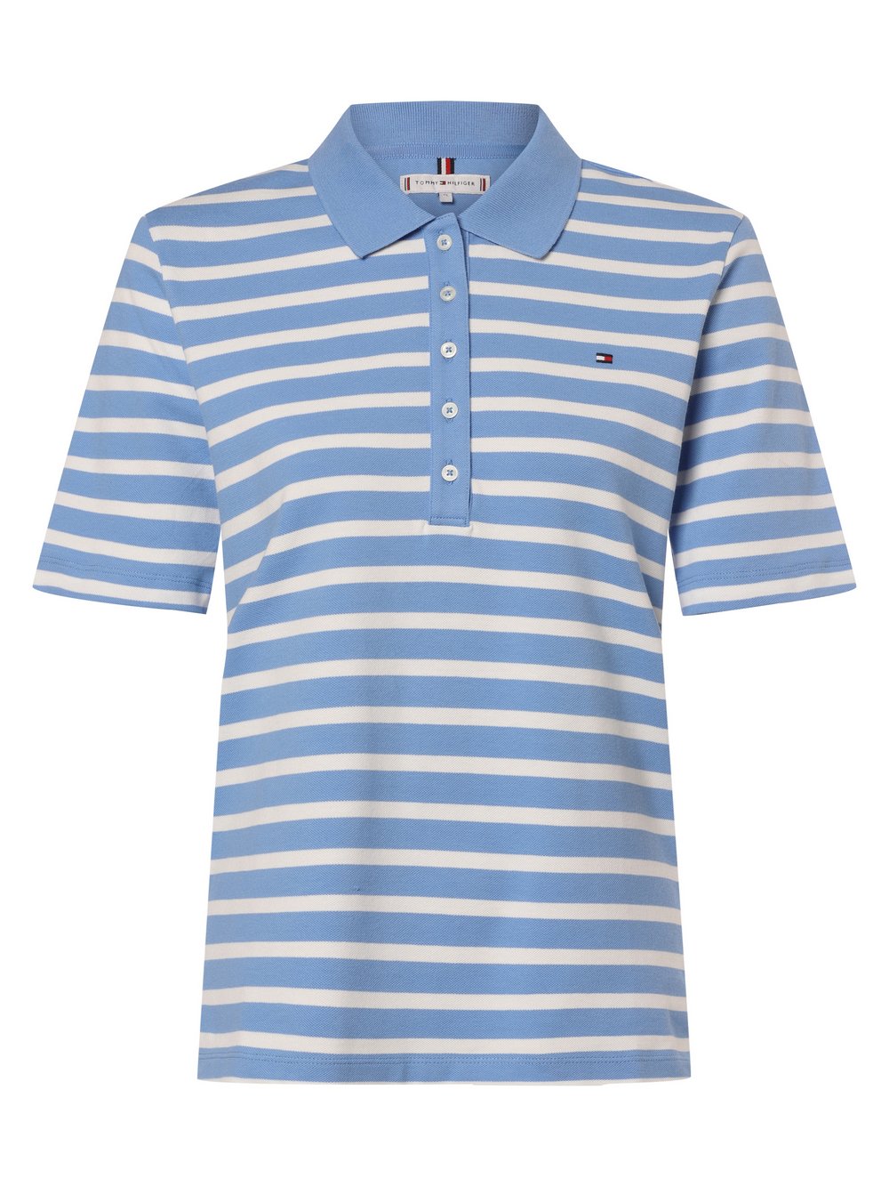 Tommy Hilfiger Damska koszulka polo Kobiety Bawełna niebieski|biały w paski, S