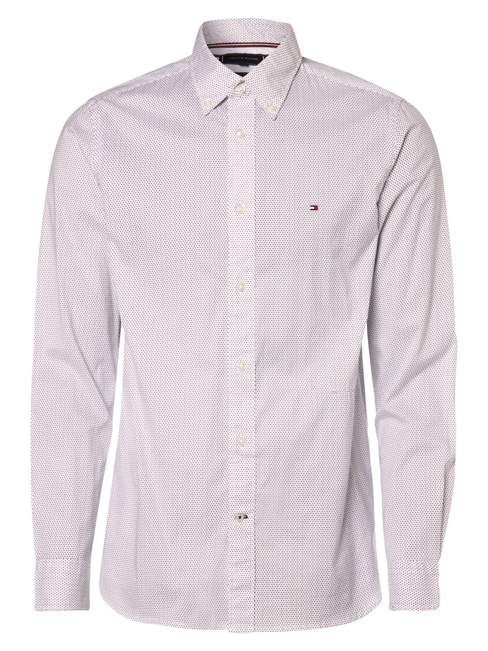 Tommy Hilfiger Koszula męska Mężczyźni Regular Fit Bawełna biały wzorzysty button down, XL