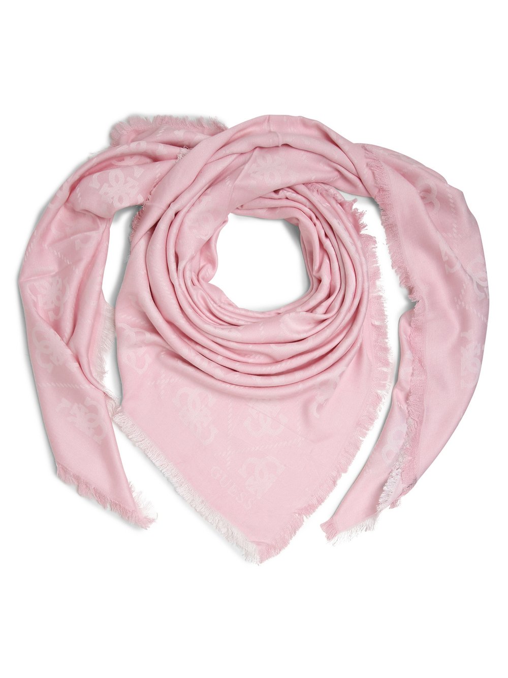 GUESS Szalik damski Kobiety wiskoza różowy wypukły wzór tkaniny, ONE SIZE