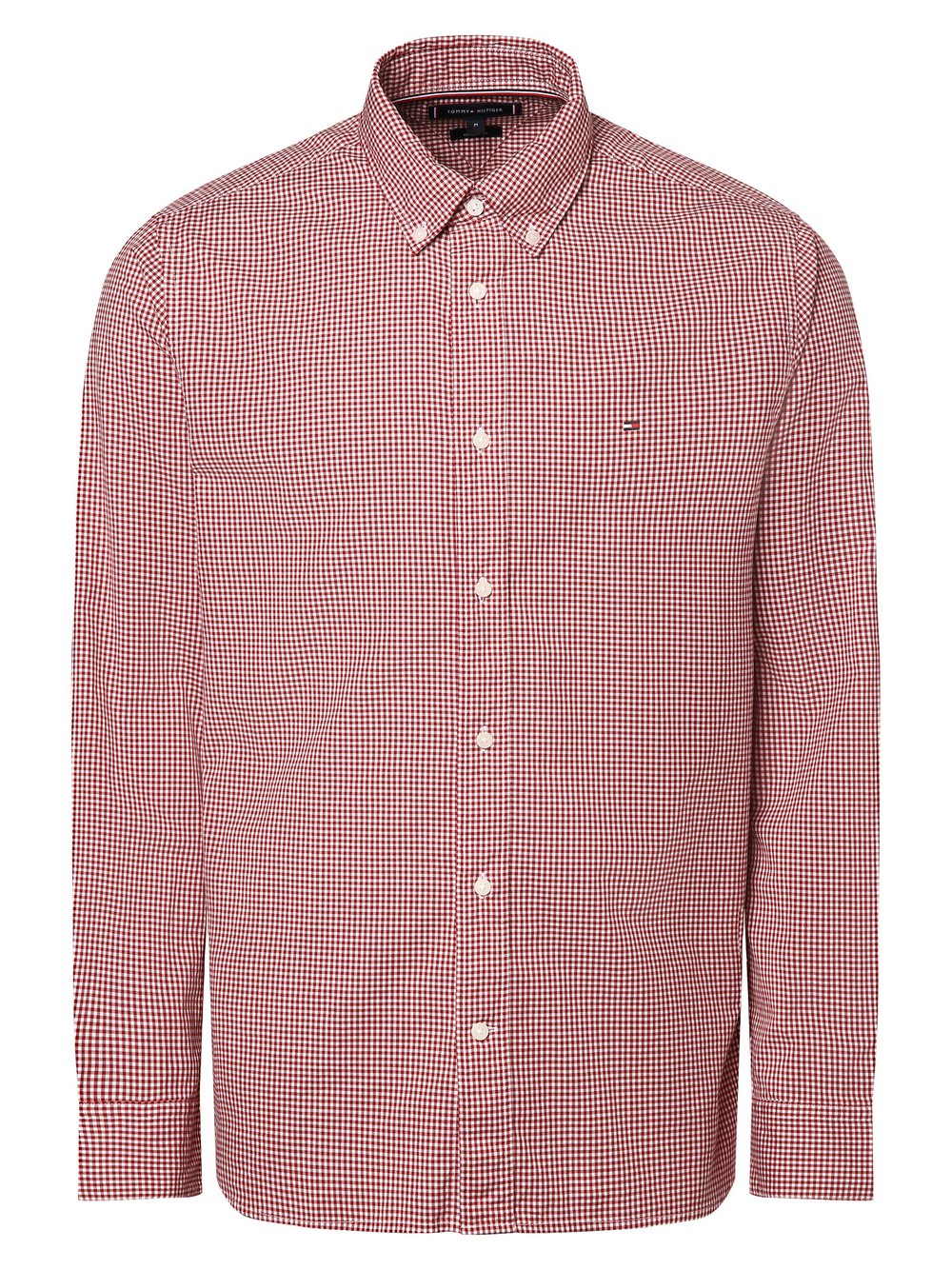 Tommy Hilfiger Koszula męska Mężczyźni Regular Fit Bawełna czerwony|biały w kratkę, M