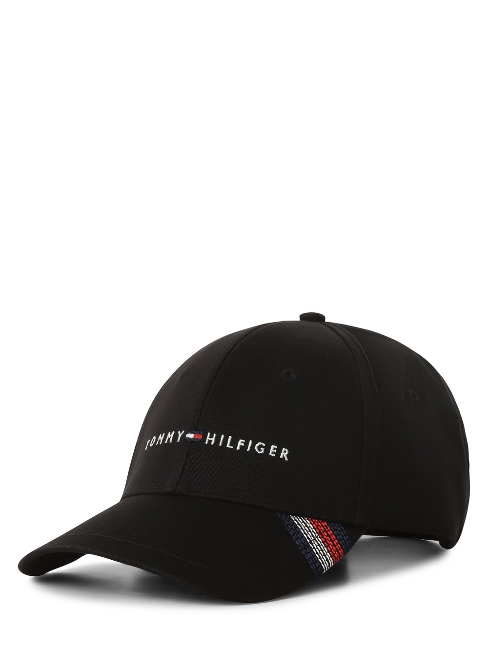 Tommy Hilfiger Czapka męska Mężczyźni Bawełna czarny jednolity, ONE SIZE