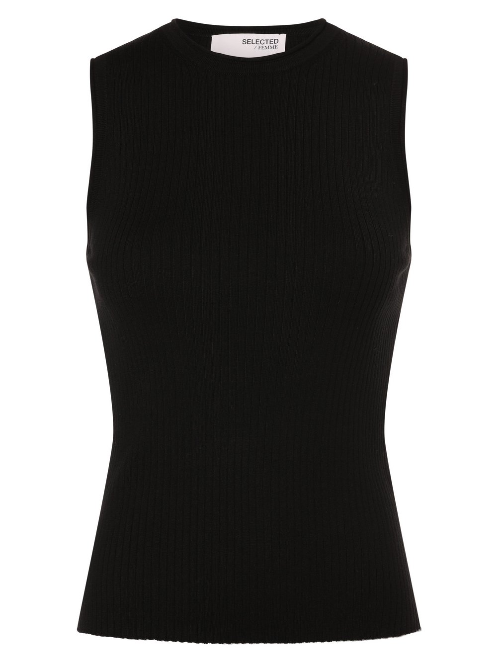 Selected Femme Damski top z dzianiny - SLFLydia Kobiety drobna dzianina czarny jednolity, S
