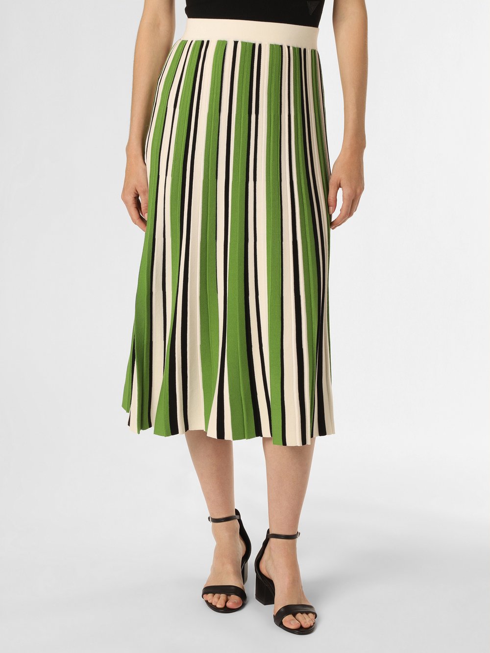 Max Mara Weekend Spódnica damska Kobiety wiskoza beżowy|zielony|wielokolorowy w paski, XS