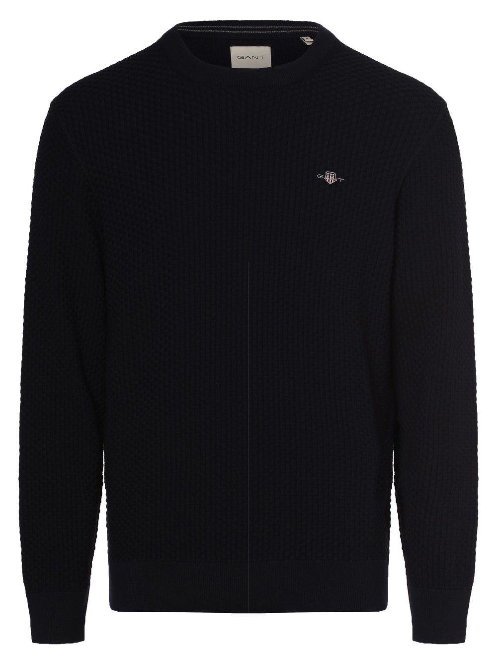 Gant Sweter męski Mężczyźni Bawełna niebieski wypukły wzór tkaniny, XL