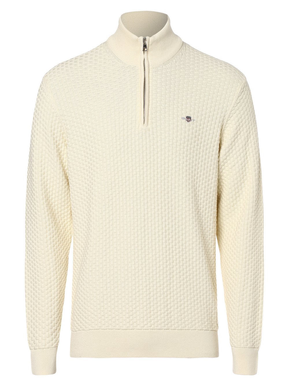 Gant Sweter męski Mężczyźni Bawełna biały jednolity, M