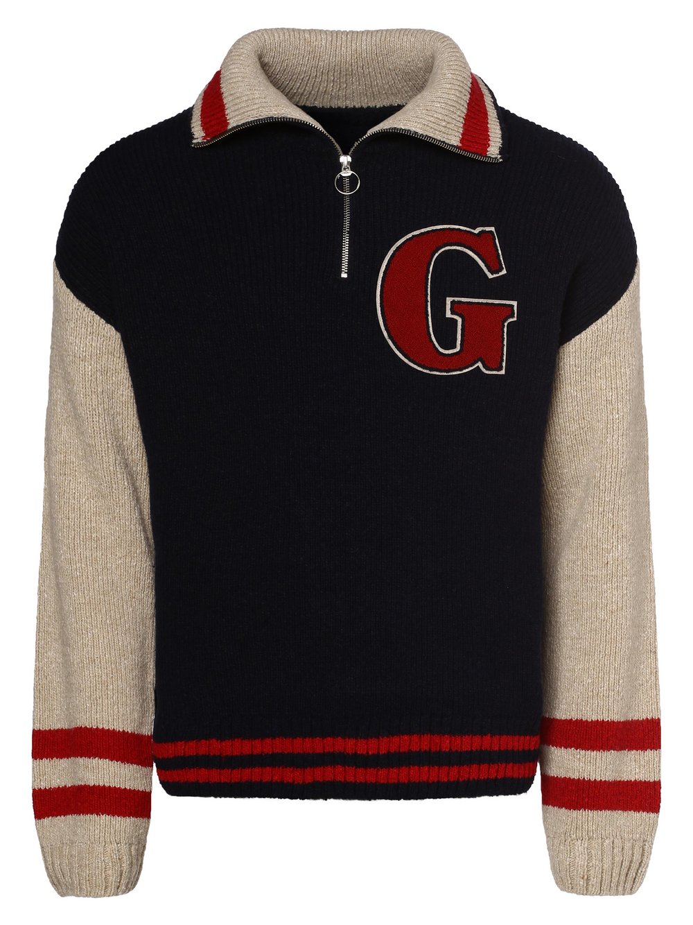 Gant Sweter męski Mężczyźni Wełna czarny|brązowy|czerwony jednolity, L