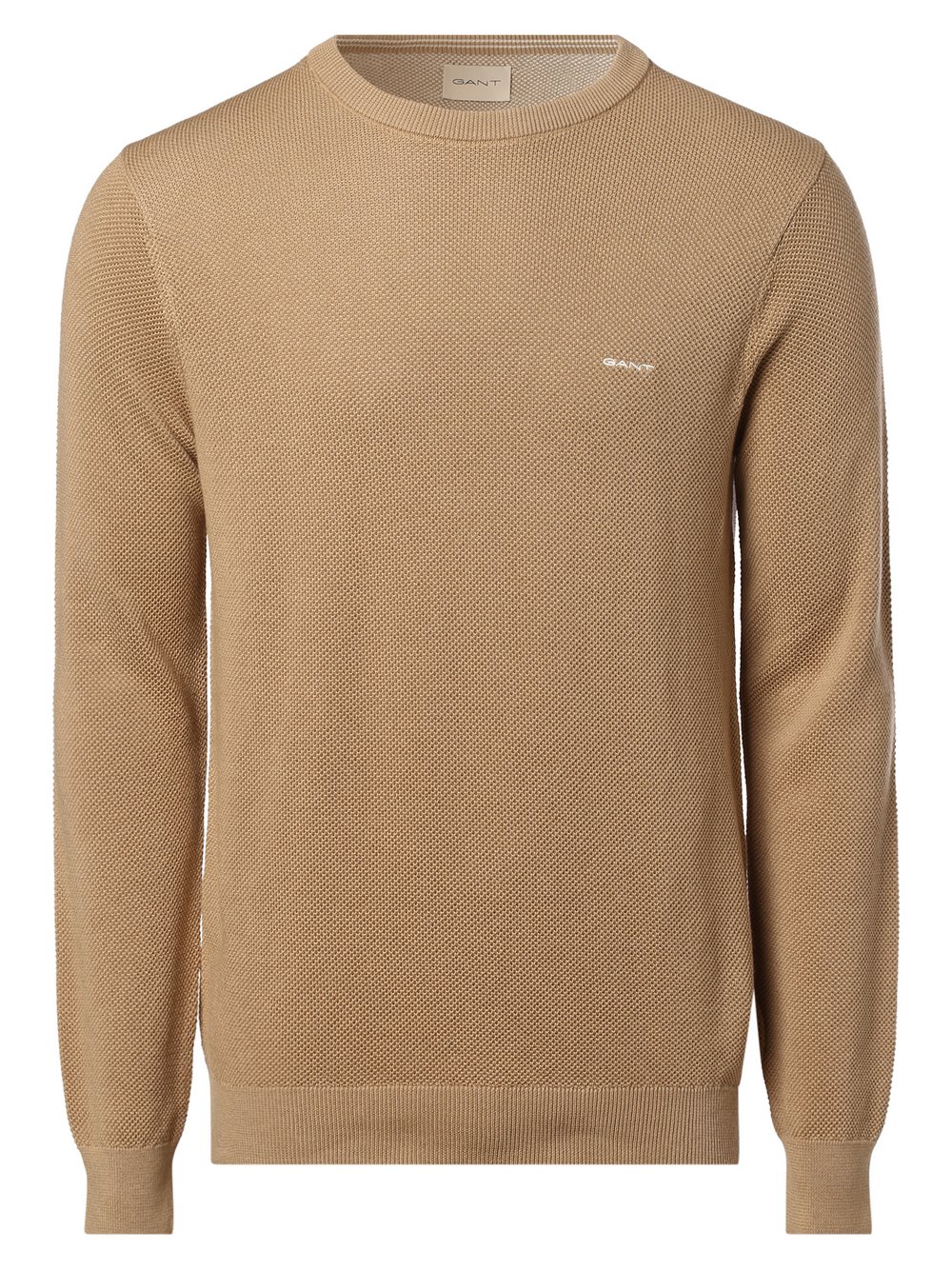Gant Sweter męski Mężczyźni Bawełna beżowy marmurkowy, XL