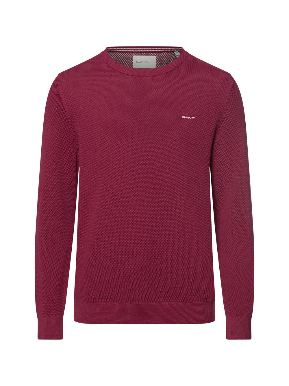 Gant Sweter męski Mężczyźni Bawełna czerwony jednolity, S
