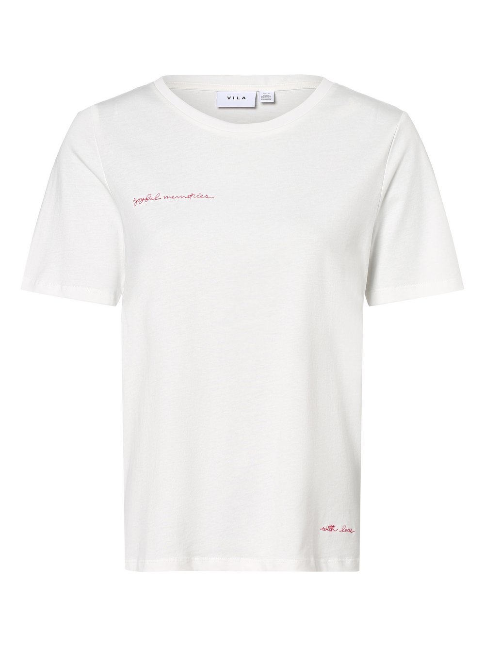 Vila T-shirt damski Kobiety Bawełna biały jednolity, XS
