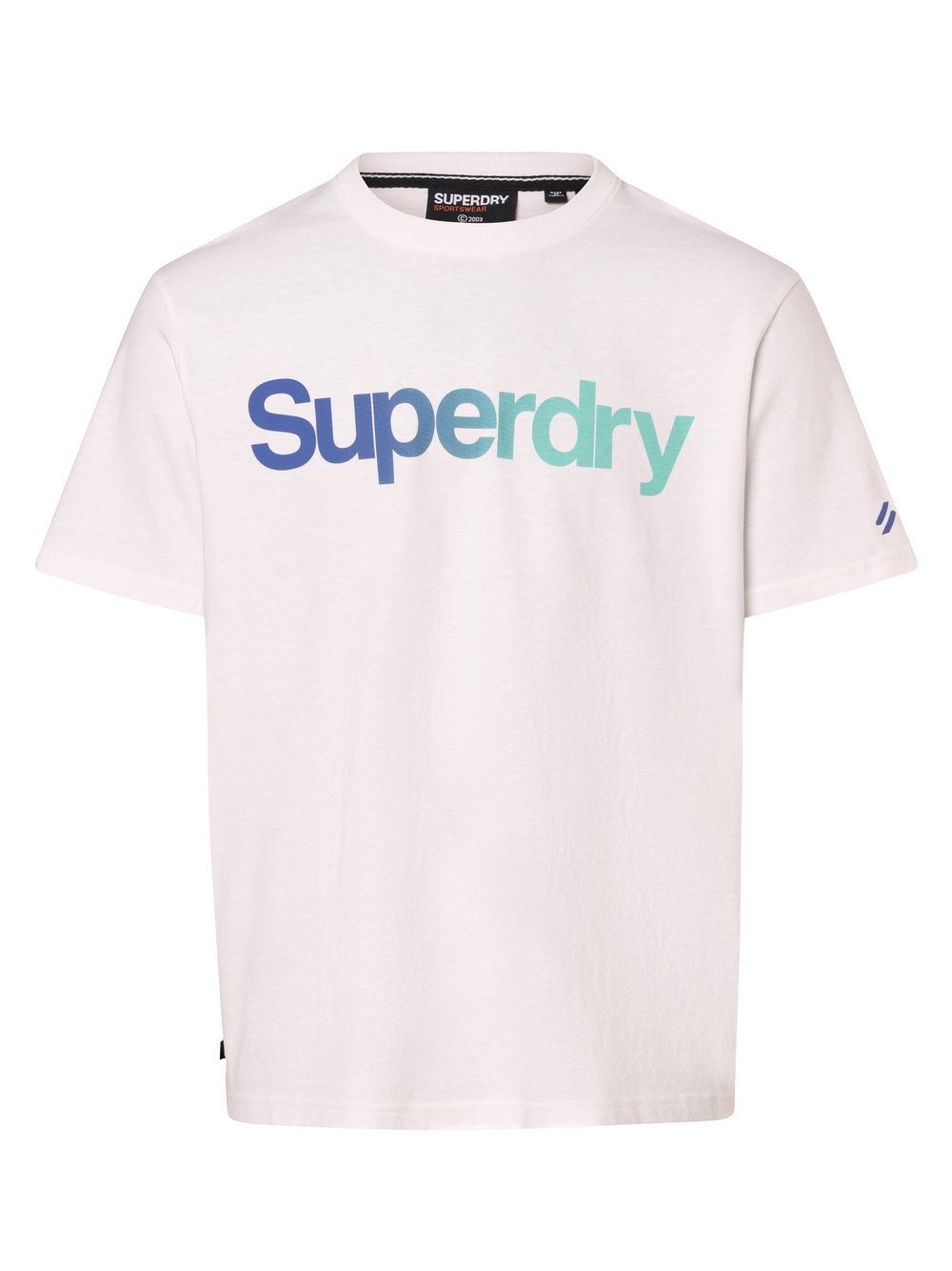 Superdry T-shirt męski Mężczyźni Bawełna biały nadruk, M
