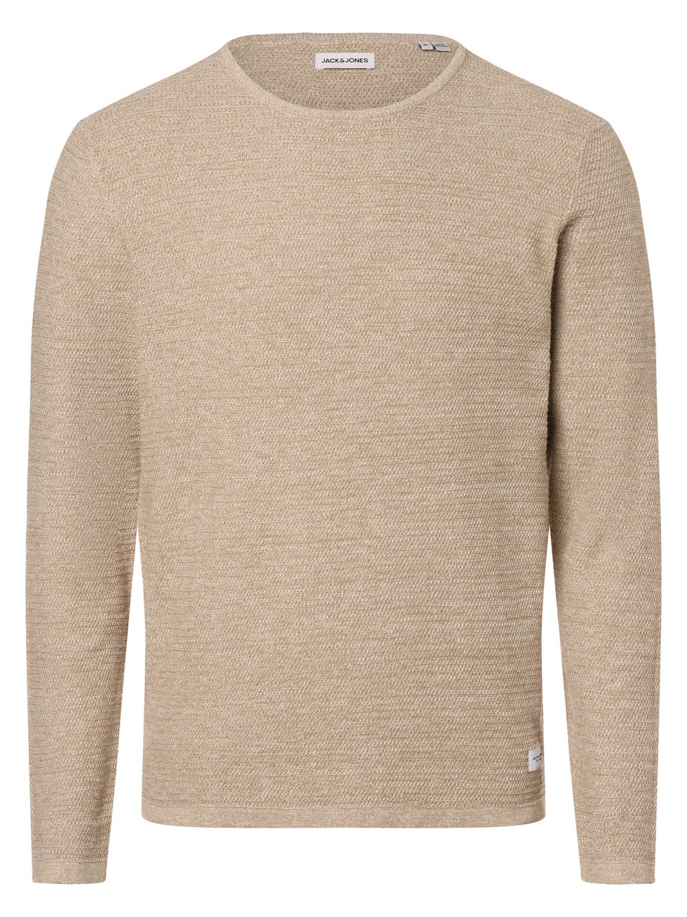 Jack & Jones Sweter męski Mężczyźni Bawełna beżowy jednolity, XL