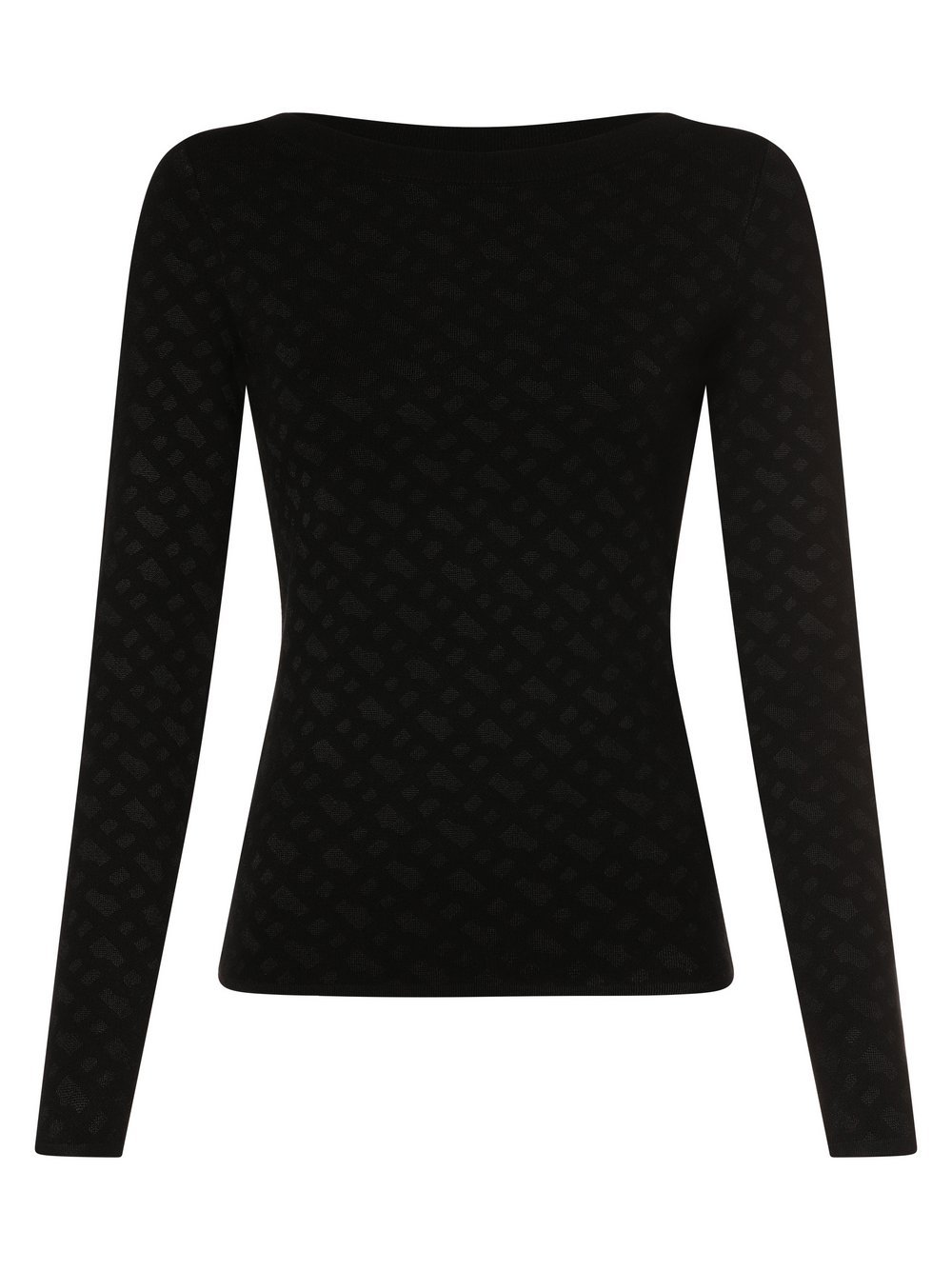 BOSS Damski sweter z dzianiny - Ferenti Kobiety wiskoza czarny wzorzysty, S