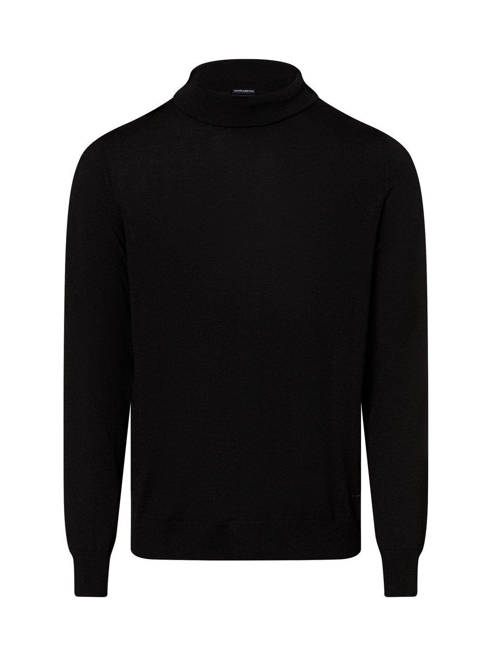 JOOP! Męski sweter z dzianiny merino - Donte Mężczyźni wełna ze strzyży czarny jednolity, M
