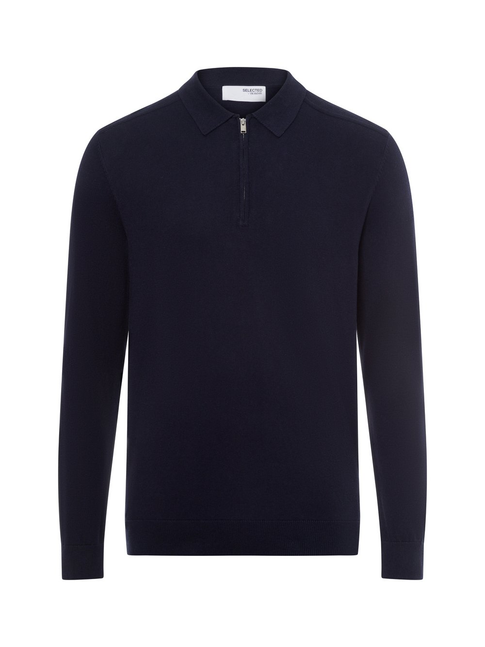 Selected Sweter - SLHBerg Mężczyźni Bawełna niebieski marmurkowy, S