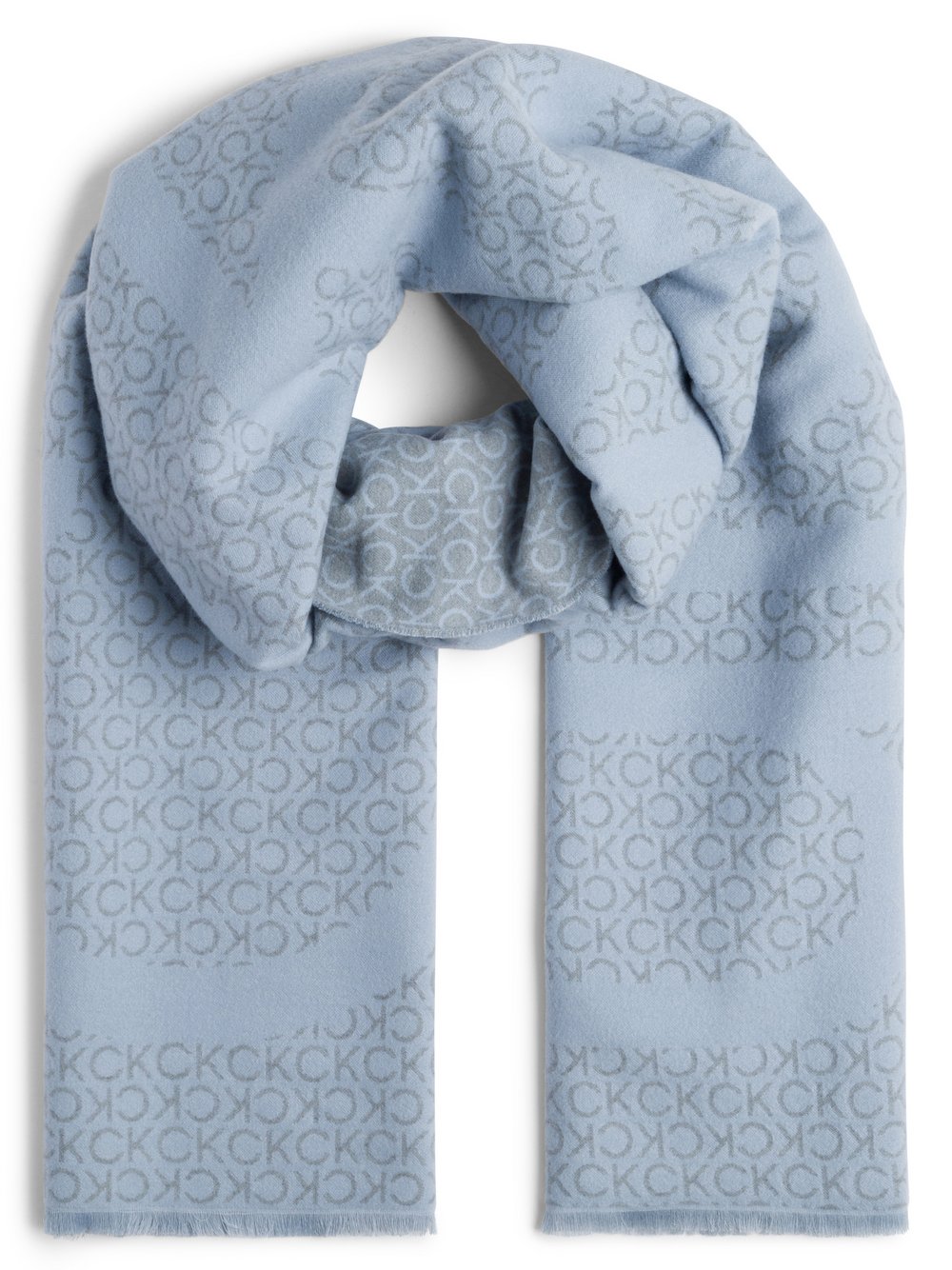 Calvin Klein Szalik damski Kobiety niebieski|szary wzorzysty, ONE SIZE