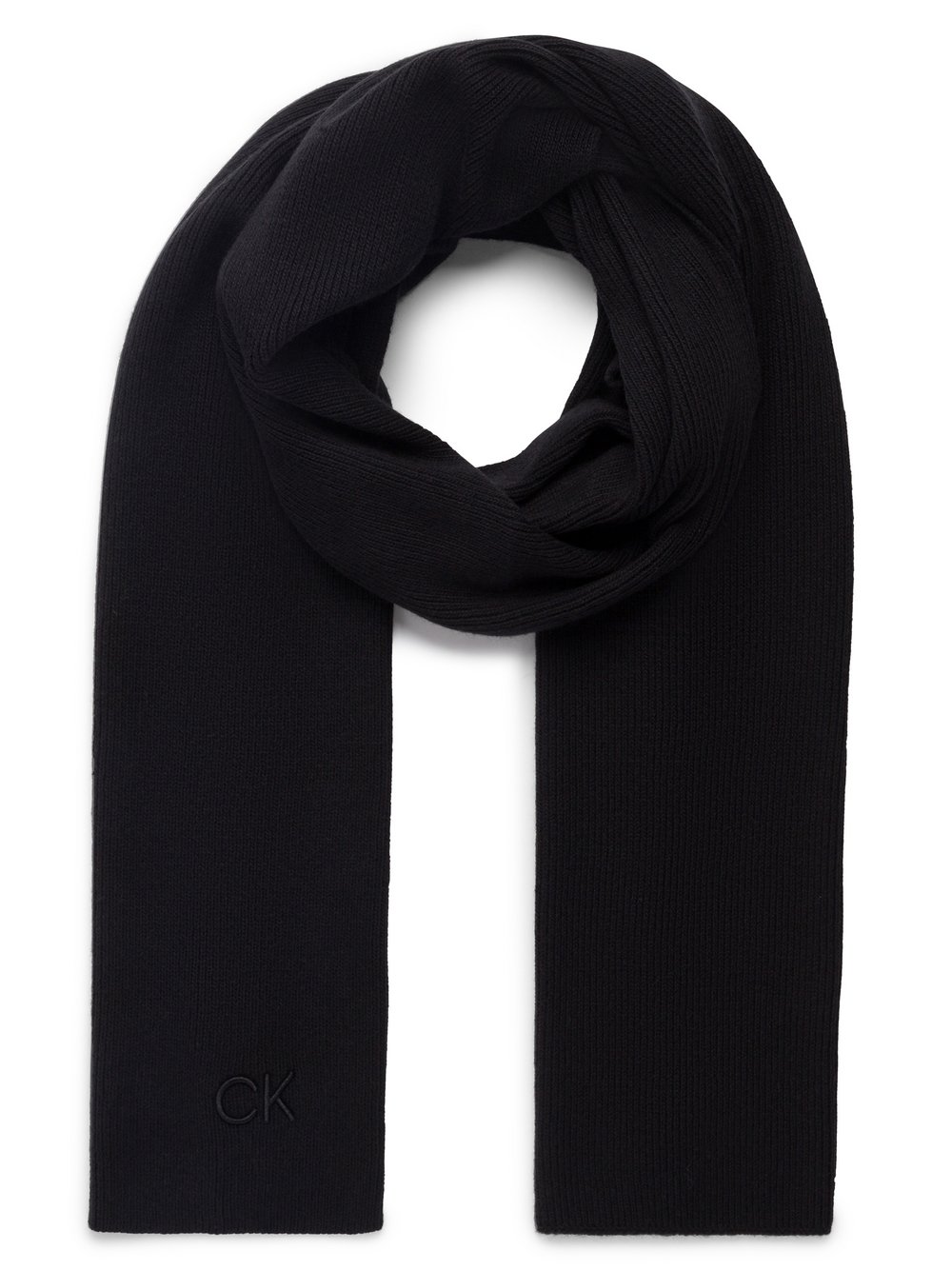 Calvin Klein Szalik damski Kobiety czarny jednolity, ONE SIZE