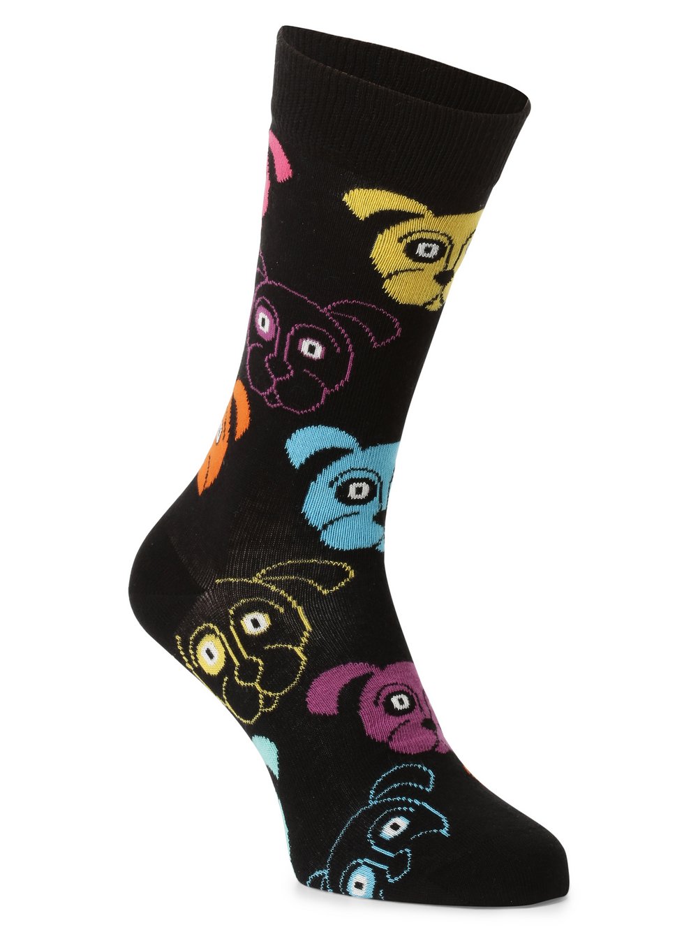 Happy Socks skarpety z drobnej dzianiny Kobiety,Mężczyźni Bawełna czarny|wielokolorowy wzorzysty, 36-40