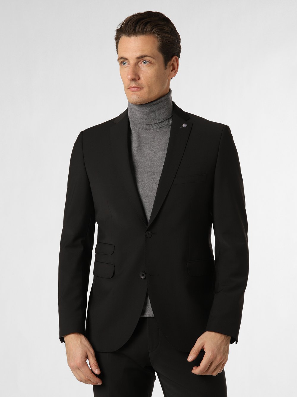 CG - CLUB of GENTS Męska kurtka modułowa Mężczyźni Slim Fit czarny jednolity, 24