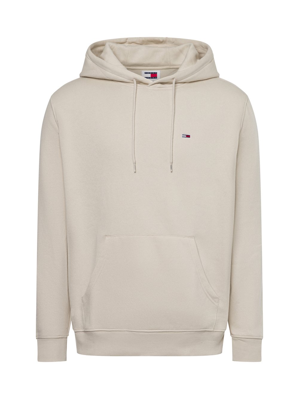 Tommy Jeans Męski sweter z kapturem Mężczyźni Bawełna beżowy jednolity, S