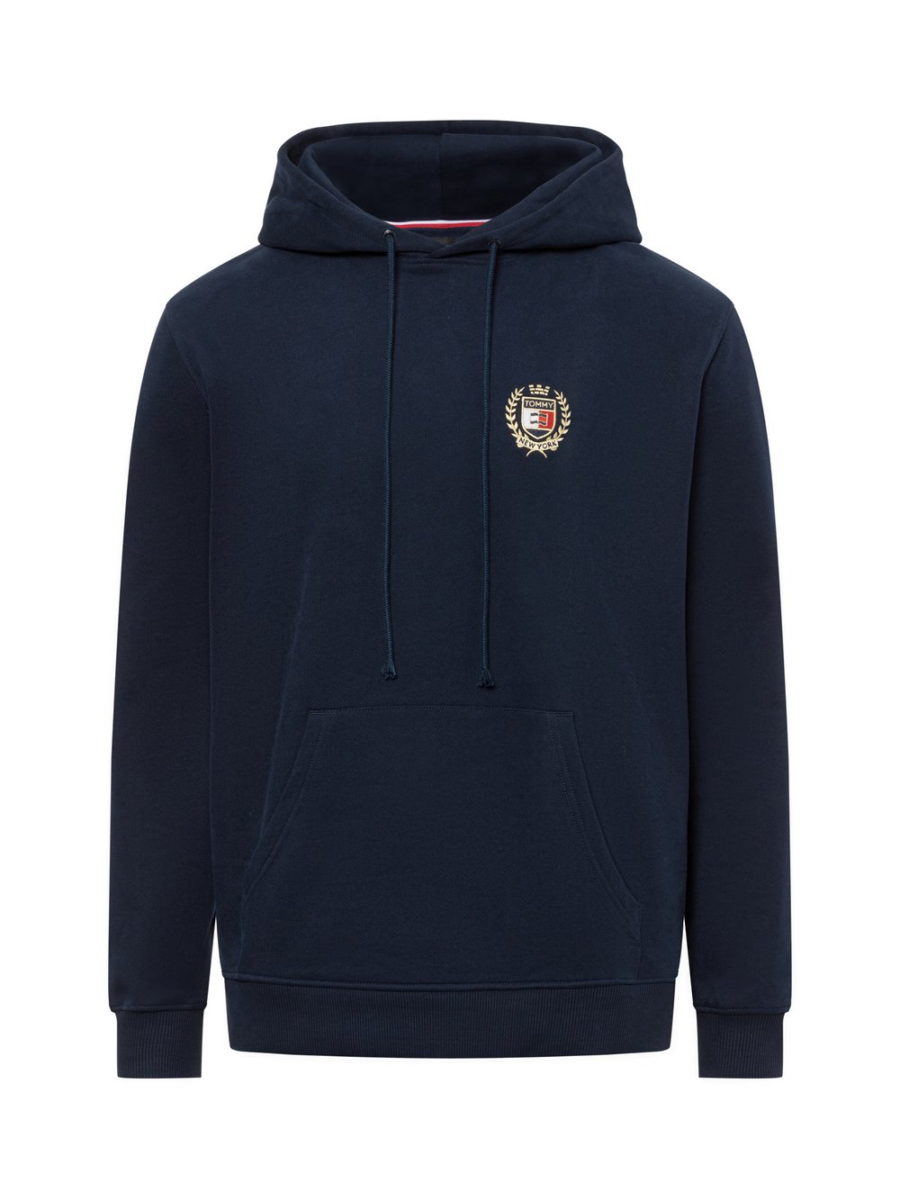 Tommy Jeans Męski sweter z kapturem Mężczyźni Bawełna niebieski jednolity, S