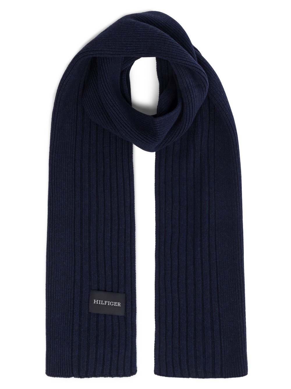 Tommy Hilfiger Szalik damski Kobiety Bawełna niebieski jednolity, ONE SIZE