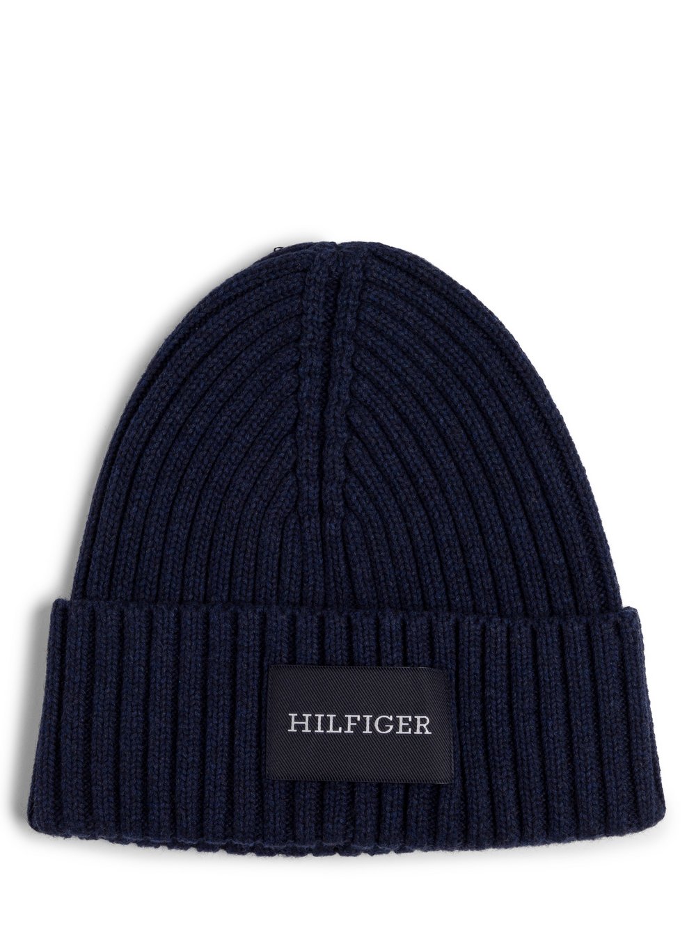 Tommy Hilfiger Czapka męska Mężczyźni Bawełna niebieski jednolity, ONE SIZE