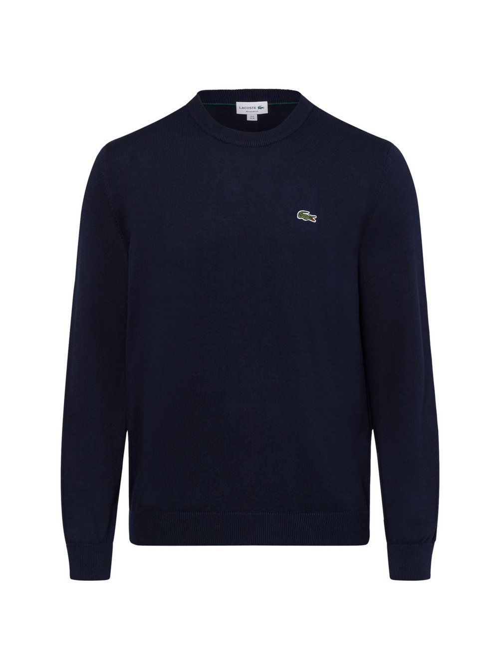 Lacoste Męski sweter z dzianiny Mężczyźni niebieski jednolity, 3