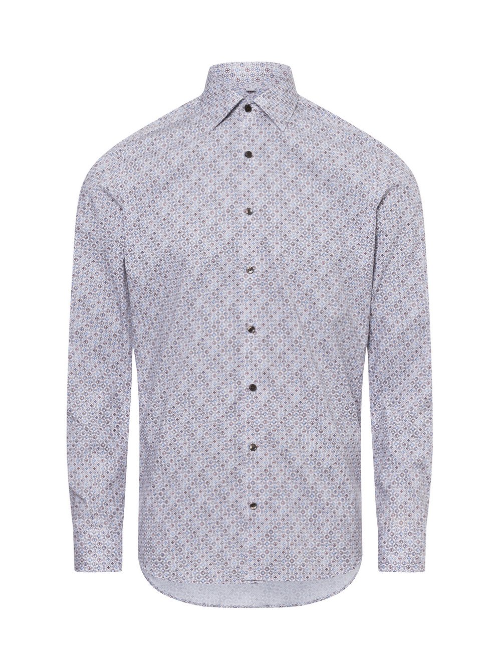 Olymp Level Five Koszula męska Mężczyźni Slim Fit Bawełna biały|wielokolorowy wzorzysty, 38