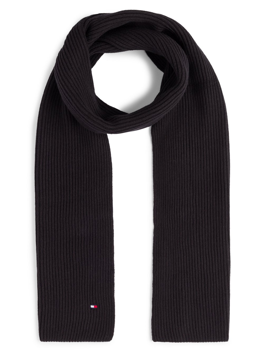 Tommy Hilfiger Szalik męski Mężczyźni Bawełna niebieski jednolity, ONE SIZE