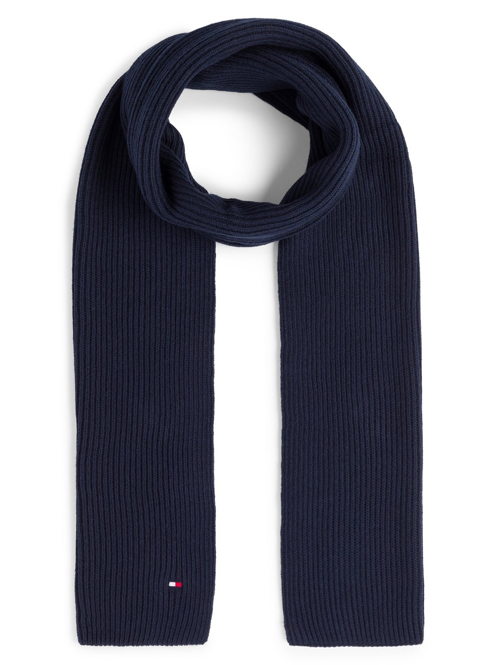 Tommy Hilfiger Szalik męski Mężczyźni Bawełna czarny jednolity, ONE SIZE